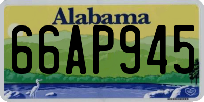 AL license plate 66AP945