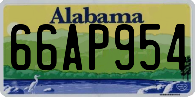 AL license plate 66AP954