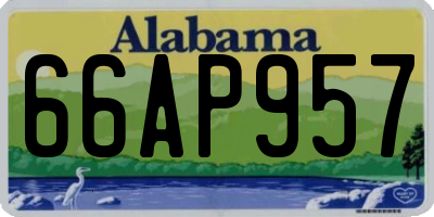 AL license plate 66AP957