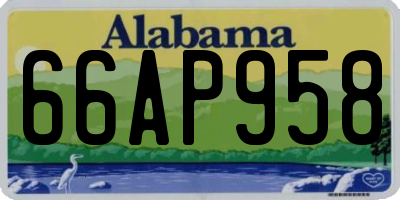 AL license plate 66AP958