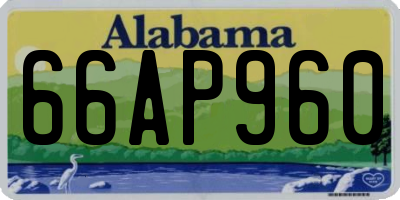 AL license plate 66AP960