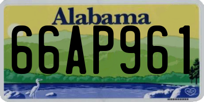 AL license plate 66AP961