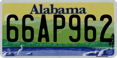 AL license plate 66AP962