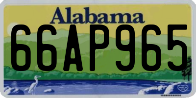 AL license plate 66AP965