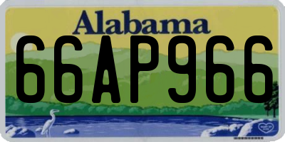 AL license plate 66AP966