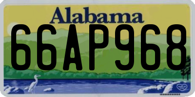 AL license plate 66AP968