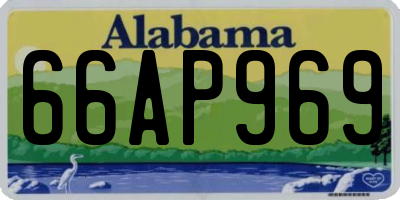 AL license plate 66AP969
