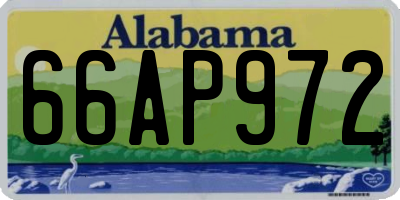 AL license plate 66AP972