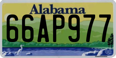 AL license plate 66AP977