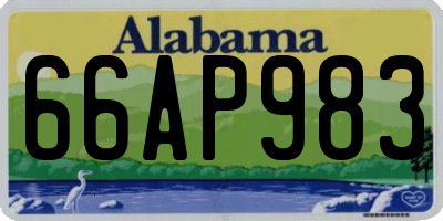 AL license plate 66AP983
