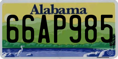 AL license plate 66AP985