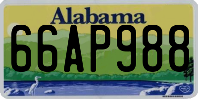 AL license plate 66AP988