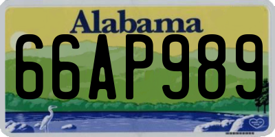 AL license plate 66AP989