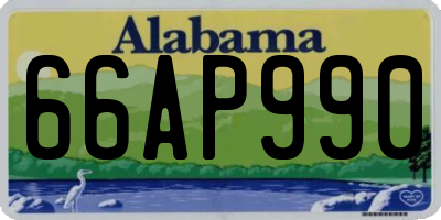 AL license plate 66AP990