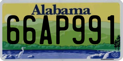 AL license plate 66AP991