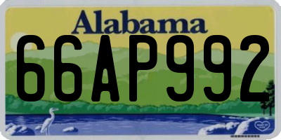 AL license plate 66AP992