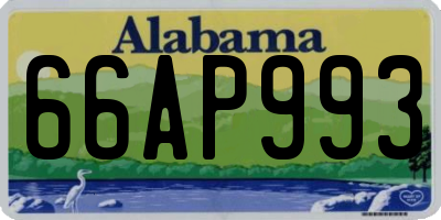 AL license plate 66AP993