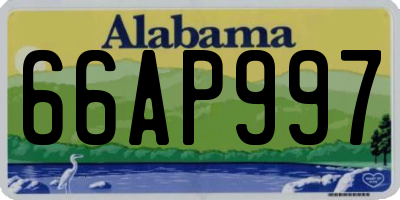 AL license plate 66AP997