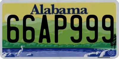 AL license plate 66AP999