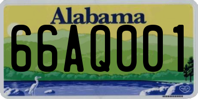 AL license plate 66AQ001