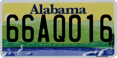 AL license plate 66AQ016