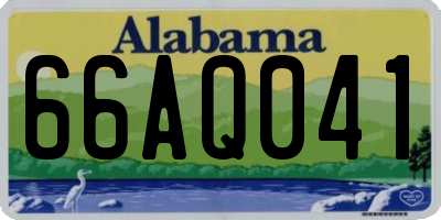 AL license plate 66AQ041