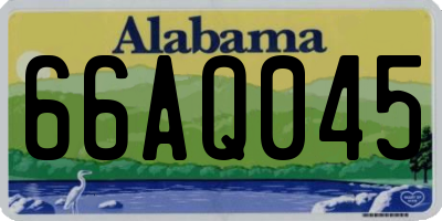 AL license plate 66AQ045