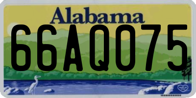 AL license plate 66AQ075