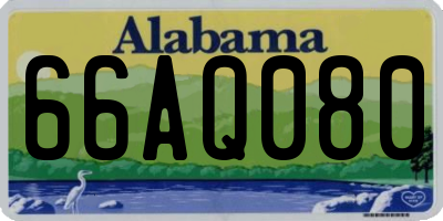 AL license plate 66AQ080