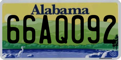 AL license plate 66AQ092