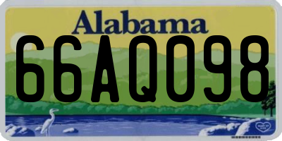 AL license plate 66AQ098