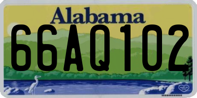 AL license plate 66AQ102