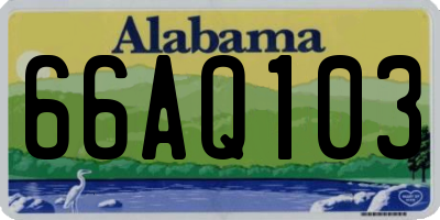 AL license plate 66AQ103
