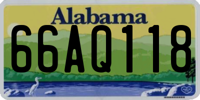 AL license plate 66AQ118