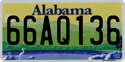 AL license plate 66AQ136