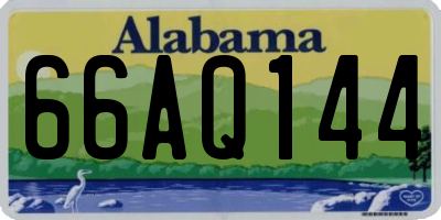 AL license plate 66AQ144