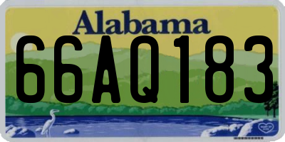 AL license plate 66AQ183