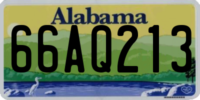 AL license plate 66AQ213