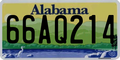 AL license plate 66AQ214