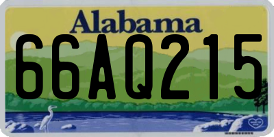 AL license plate 66AQ215