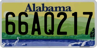 AL license plate 66AQ217