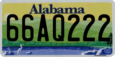 AL license plate 66AQ222