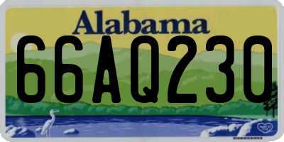 AL license plate 66AQ230