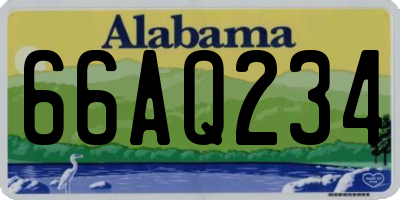 AL license plate 66AQ234