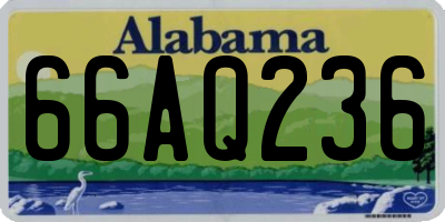 AL license plate 66AQ236