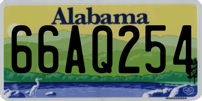 AL license plate 66AQ254