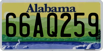 AL license plate 66AQ259
