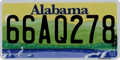 AL license plate 66AQ278