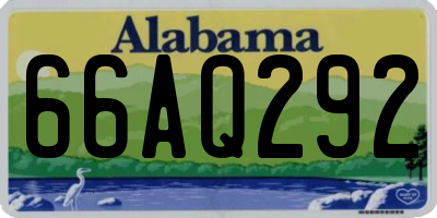 AL license plate 66AQ292