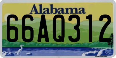 AL license plate 66AQ312